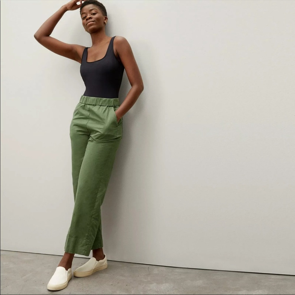 Everlane Wide Leg Easy Pant Size 0 In Army Green